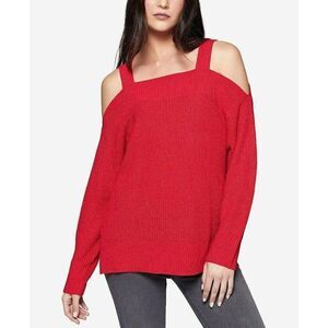 SANCTUARY Red Cold Shoulder Sweater Large NEW‎